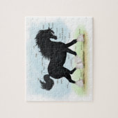 Anatomische kaart van zwarte haaienpaarden legpuzzel (Verticaal)