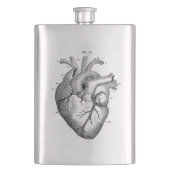 anatomische maatkolf voor het menselijk hart heupfles (Voorkant)