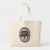  anatomische mond grote tote bag (Voorkant)