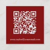  anatomische QR-code Humaan hoofd V2 Vierkante Visitekaartje (Achterkant)