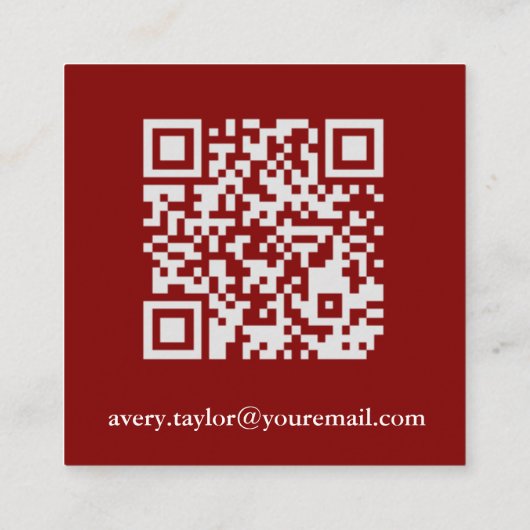  anatomische QR-code Humaan hoofd V2 Vierkante Visitekaartje (Achterkant)