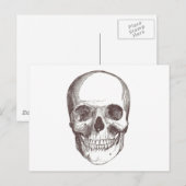 Anatomische schedel, zwart/wit briefkaart (Voorkant / Achterkant)