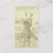 Anatomische schets van de wervelkolom Leonardo da Visitekaartje (Achterkant)