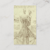 Anatomische schets van wervelkolom Leonardo da Vin Visitekaartje (Achterkant)