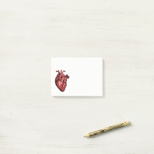 anatomische tekening Menselijk hart Post-it Niet Post-it® Notes (Op bureau)