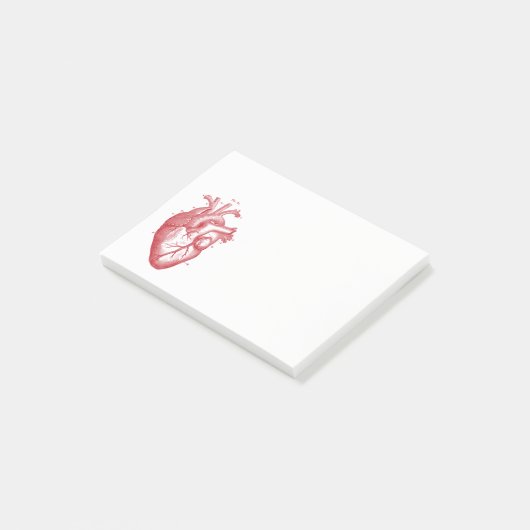 anatomische tekening menselijk hart post-it® notes (Schuin)