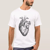  anatomische tekening menselijk hart t-shirt (Voorkant)