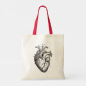 anatomische tekening menselijk hart tote bag (Achterkant)