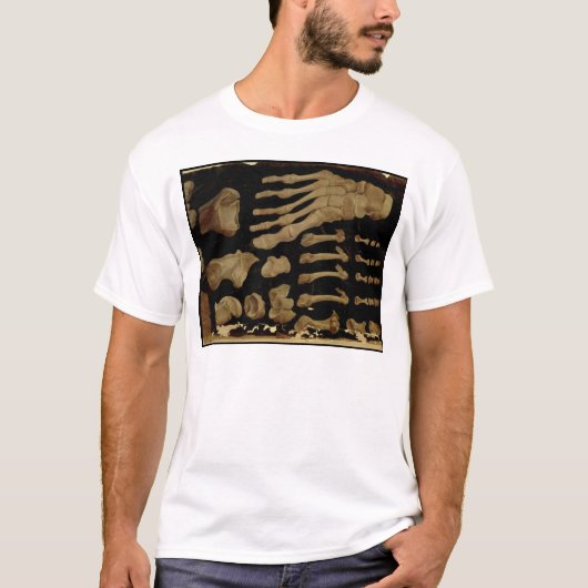 Anatomische tekening van de botten van de voet t-shirt (Voorkant)