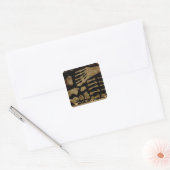 Anatomische tekening van de botten van de voet vierkante sticker (Envelop)