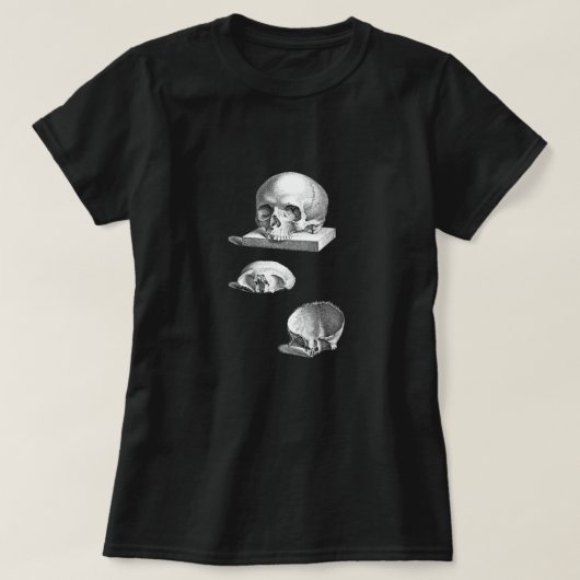 Anatomische tekening van de schedel en de Botten T-shirt (Design voorkant)