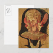 Anatomische tekening van het hoofd briefkaart (Voorkant / Achterkant)