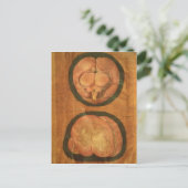 Anatomische tekening van het menselijk brein briefkaart (Staand voorkant)