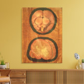 Anatomische tekening van het menselijk brein canvas afdruk (Insitu (Woonkamer))