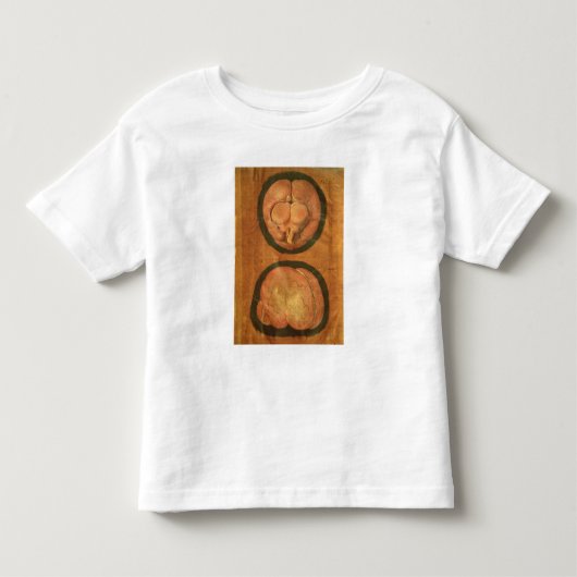 Anatomische tekening van het menselijk brein kinder shirts (Voorkant)