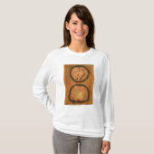 Anatomische tekening van het menselijk brein t-shirt (Voorkant volledig)