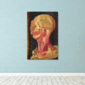 Anatomische tekening van het menselijk hoofd canvas afdruk (Insitu (Houten vloer))