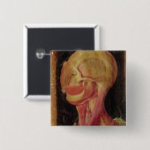 Anatomische tekening van het menselijk hoofd vierkante button 5,1 cm (Voorkant /achterkant)