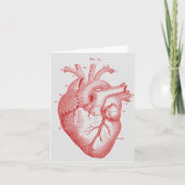 Anatomische Vintage Hart Notitiekaart Mens (Voorkant)