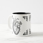 Anatomische Vintage kunst Decoratieve koffie Mok (Voorkant links)