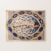 Anatomische Vintage Zodiac Man Hemelkaart Legpuzzel (Horizontaal)