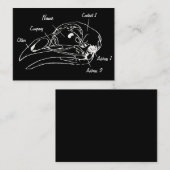 Anatomische vogel Visitekaartje ter illustratie va (Voorkant / Achterkant)