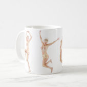 Anatomische Vrouw Jumping Koffiemok (Voorkant links)
