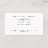 Anatomische wervelkolom Chiropractor benoeming en Visitekaartje (Achterkant)