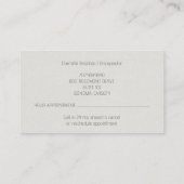 Anatomische wervelkolom Chiropractor benoeming en Visitekaartje (Achterkant)