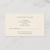 Anatomische wervelkolom Chiropractor benoeming en Visitekaartje (Achterkant)