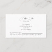 Anatomische wervelkolom Chiropractor benoeming en Visitekaartje (Achterkant)