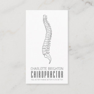 Anatomische wervelkolom Chiropractor benoeming en Visitekaartje