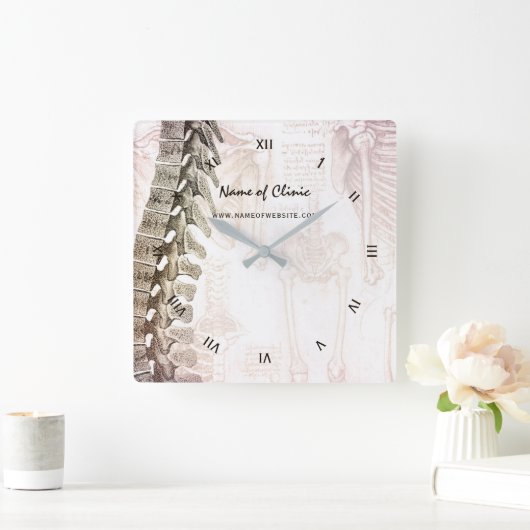  anatomische wervelkolom vierkante klok (Huis)