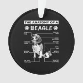 Anatomy Beagle Dog Ornament (voorkant)