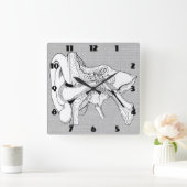 ANATOMY  CLOCK VIERKANTE KLOK (Huis)