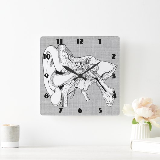 ANATOMY  CLOCK VIERKANTE KLOK (Huis)