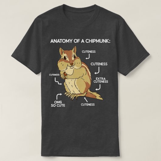 Anatomy Cute Chipmunk T-shirt (Design voorkant)