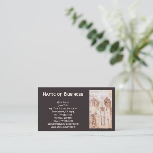 Anatomy Drawings Human Skeletons Leonardo da Vinci Visitekaartje (Staand voorkant)