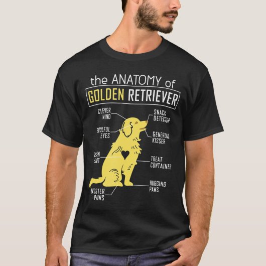Anatomy Golden Retriever T-shirt (Voorkant)
