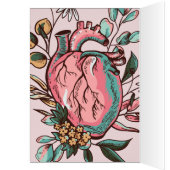 Anatomy Heart Edgar Allan Poe Greeting Card (Binnen (Links))