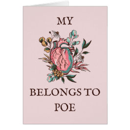 Anatomy Heart Edgar Allan Poe Greeting Card