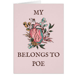 Anatomy Heart Edgar Allan Poe Greeting Card