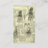 Anatomy Human Larynx en been van Leonardo da Vinci Visitekaartje (Achterkant)