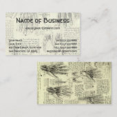 Anatomy Human Larynx en been van Leonardo da Vinci Visitekaartje (Voorkant / Achterkant)