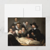 Anatomy Lesson Dr Nicolaes Tulp Rembrandt Briefkaart (Voorkant / Achterkant)
