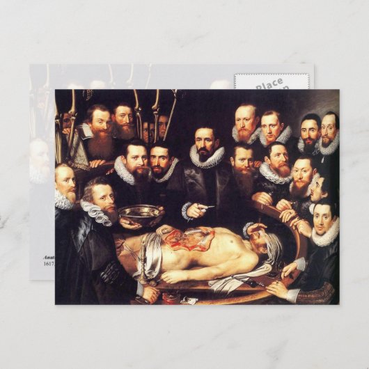 Anatomy Lesson of Dr. Willem van der Meer Briefkaart (Voorkant / Achterkant)