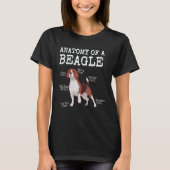 Anatomy of a Beagle Dog   Sayings T-shirt (Voorkant)