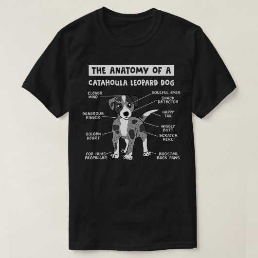 Anatomy Of A Catahoula Leopard Dog Catahoula L T-shirt (Design voorkant)