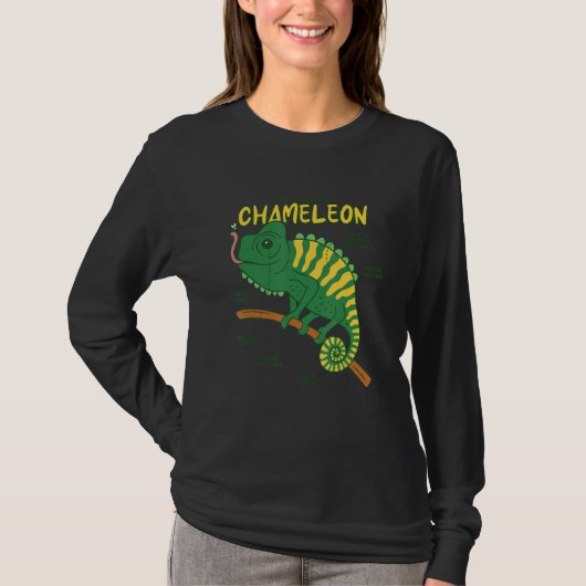 Anatomy of a Chameleon Lizard Retilien T-shirt (Voorkant)