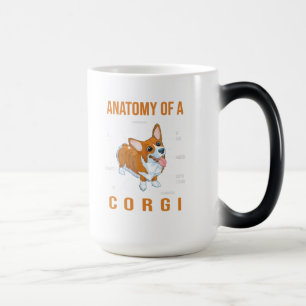Anatomy of a Corgi Funny Dog Magische Mok